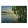 thumbnail image 1 of Nature Cutting Board, Sunny Day by Misty Lake Tree Summer Season Horizon August Landscape, Decorative Tempered Glass Cutting and Serving Board, Small Size, Fern Green Pale Blue, by Ambesonne, 1 of 1