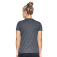 thumbnail image 3 of Expert Brand USA-Made Women's Athletic Heather V-Neck T-Shirt, Dark Heather Charcoal, Large, 3 of 6