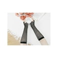 thumbnail image 5 of INSPIRE CHIC Women's Long Elastic Mesh Gloves Rhinestone 80s Cosplay Net Half Finger Sleeves for Female Halloween Party Dance Costume Black, 5 of 6