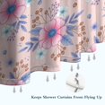 thumbnail image 6 of Pioneer Flower Floral Print Pattern Shower Curtain 36"x72", Bathroom Decorative Shower Curtain Set with 12 Hooks, Waterproof Washable, 6 of 6