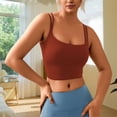 thumbnail image 2 of TrendOFT Built in Bra Tank Tops for Women Soft Stretchy Scoop Neck Fitted Crop Tops Spaghetti Strap Camisole Red S, 2 of 9