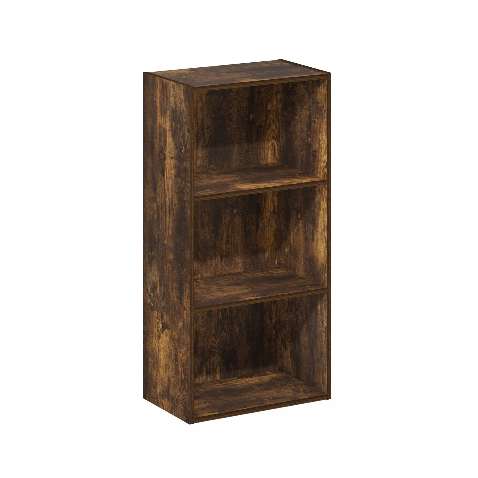 Furinno LUDER 3-Tier Open Shelf Bookcase in Amber Pine