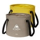 thumbnail image 1 of Cubo plegable de 10 l para almacenamiento de agua, 2 unidades, para navegación, lavado de coches y pesca. Amarillo con Café, 1 of 9