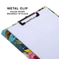 thumbnail image 6 of Global Printed Products Designer Printed Clipboard Portfolios, Interior Pocket, Metal Clip, Removable Paper Pad 2 Pack - Floral (Floral), 6 of 6