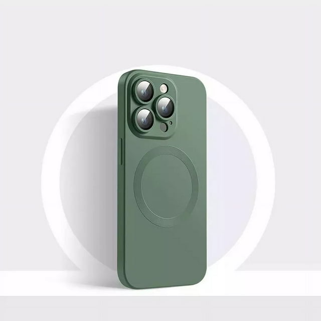 Tasnim For Apple iPhone 16 Pro Max Magnetic Case with HaloLock Shockproof Protective Silicone Cover - Green