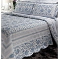 thumbnail image 2 of Patch Magic  Blue Wisteria Lattice Bed Set King 5 Piece, 2 of 4
