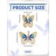 thumbnail image 2 of 2 colgantes de mariposa de latón esmaltado chapados en oro real de 18 quilates, color azul medianoche., 2 of 3