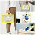 thumbnail image 5 of SaniMore for Samsung Galaxy Tab A8 (SM-X200/X205) Case, PC & Silicone Cover with Pencil Holder & 360° Rotating Hand Grip & Ring Kickstand Screen Protector Shockproof Protective Shell, Yellow, 5 of 7