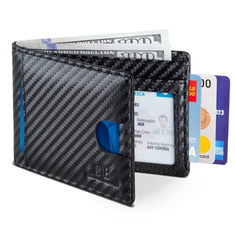 Serman Brands RFID Blocking Bifold Wallet, Carbon Fiber photo 1