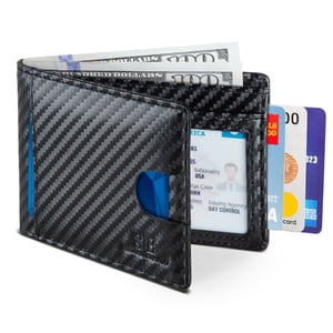 Serman Brands RFID Blocking Bifold Wallet, Carbon Fiber