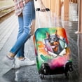 thumbnail image 3 of Funny Watercolor Adorable Doberman Pinscher Peeking Through Torn Paper Effect Travel Luggage Cover Doberman Dog Lover Gifts Suitcase Dust Protective Decor - 00026, 3 of 5