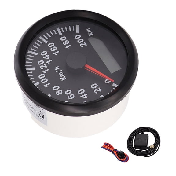 Universal 200km/h 85mm GPS Speedometer With GPS Antenna For Car Truck Boat 12V 24V Speed Meter Gauge Motorcycle Accessories ,Wide Application