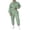 Green, variant on CIENVNSTG 2 Piece Outfits Sweatsuit Set Half Zip Lapel Collar Long Sleeve Sweatshirt Sweatpant Tracksuit Sets Khaki XL