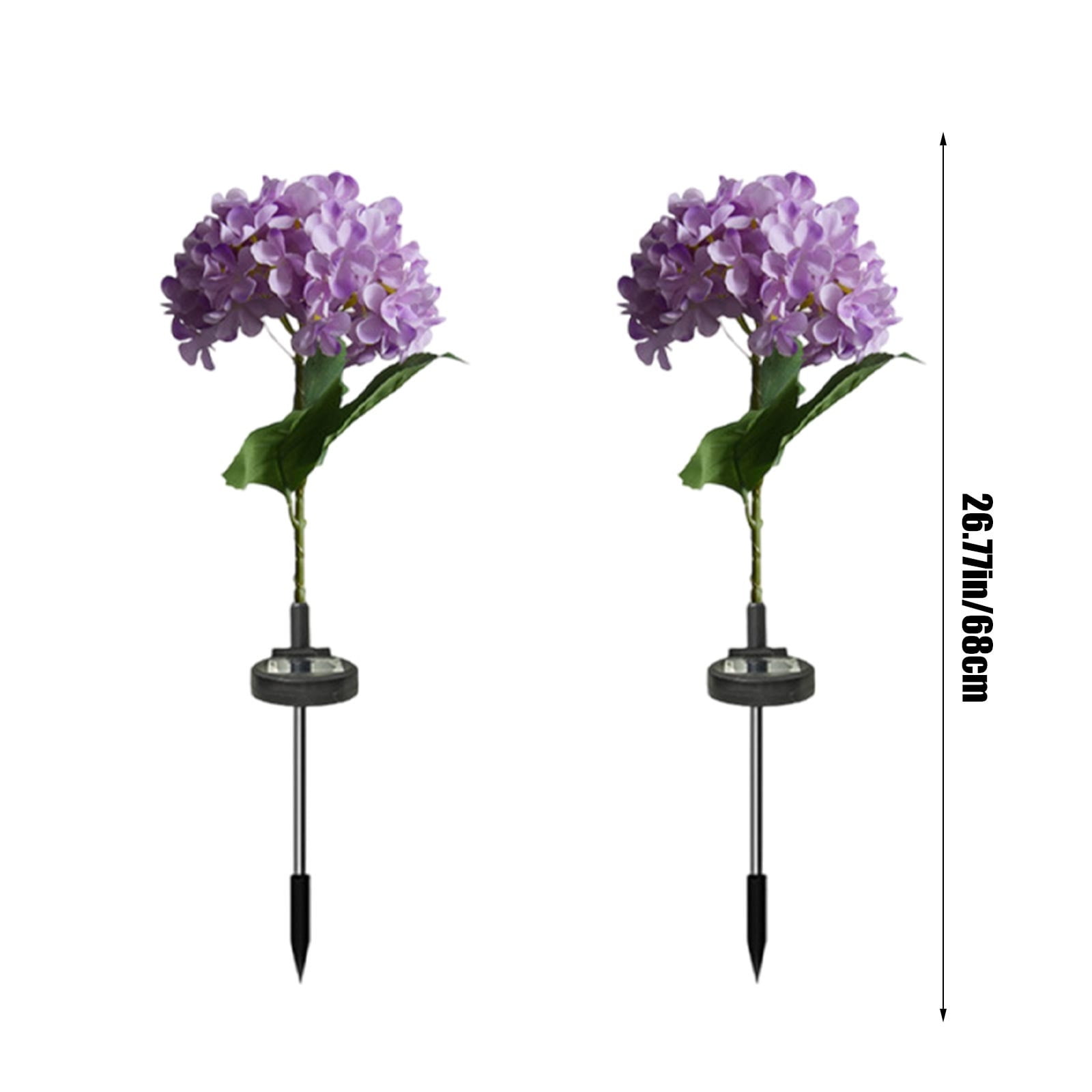 Summer Savings Clearance! Boovnll Solar Flowers Outdoor Water Proof, 2 Pack Artificial Hydrangea Bouquet Outdoor Solar Lights, Solar Flowers for Outdoor Garden Yard Patio Decor, Solar Garden Lights