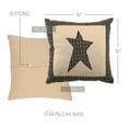 thumbnail image 4 of VHC Brands Kettle Grove Home Decor, Pillow Star, Black, 16x16, 4 of 5
