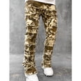 thumbnail image 4 of HGYCPP Vintage Hole Ripped Distressed Jeans for Men Straight Washed Denims Trousers, 4 of 19