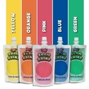 Puffy Foam Paint 8 Pieces Kit with 5 Rainbow Paints and 3 Texture Tools, Mulit-Color