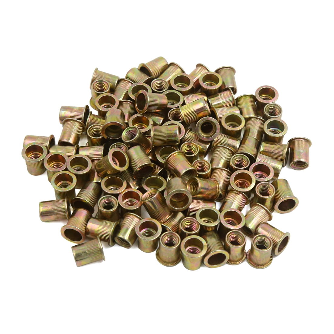 100 Pcs 3/816 Bronze Tone Stainless Steel Thread Rivet Nut Insert