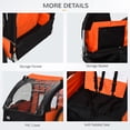 thumbnail image 5 of Aosom 2-Seat Child Bike Trailer for Kids with a Strong Steel Frame, 5-Point Safety Harnesses, & Comfortable Seat, Orange, 5 of 9