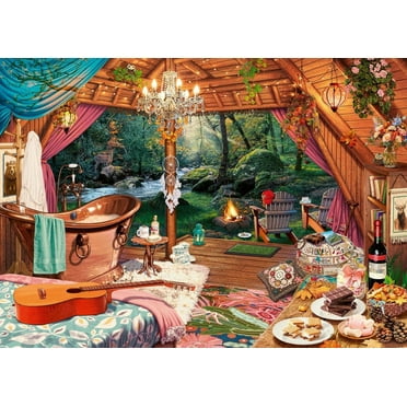Cozy Glamping 500 Piece Large Format Jigsaw Puzzle for Adults -  20.5" x 15"