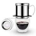 thumbnail image 7 of Pour Over Coffee Dripper, Stainless Steel Cup Vietnamese Coffee Drip Filter Maker Infuser Reusable and Durable Coffee Dripper for Perfect Extraction (Silver) [silver], 7 of 7