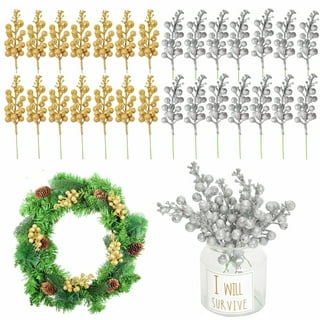 15 Champagne Gold Mini Berry Picks (Set of 3) Vase Fill, Christmas Fl –  Tesadorz