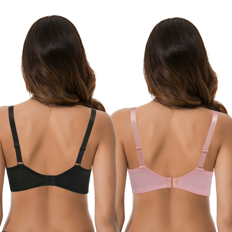 Women's New Black & Pink Bra, Size 44DD