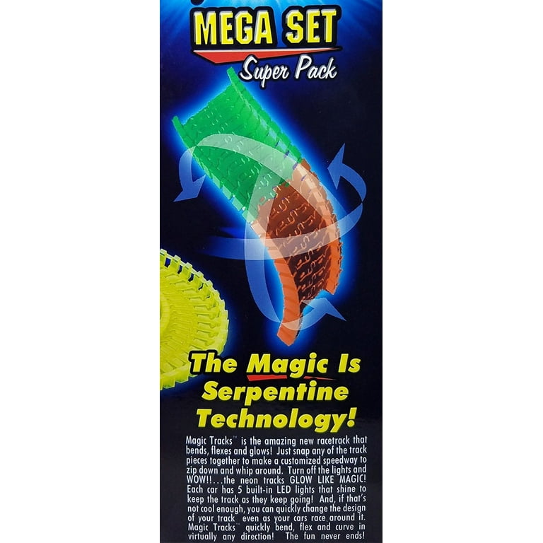 Magic Tracks Mega Set Super Pack with Three Cars and 24 Feet of Tracks 480pc
