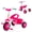 Pink, variant on Babyjoy Toddler Tricycle with Removable Rear Storage Basket, Indoor Outdoor Toddler Bike Blue