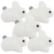 thumbnail image 3 of DIY Stuffed Bunny Key Chain 5Pcs Plush Rabbit Pendant Suitable For Keychains Soft White Decoration, 3 of 4