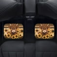 thumbnail image 4 of Renewold American Tribal Highland Cow Sunflower Khaki Car Floor Mats 4 PCS with Rubber Backing Universal Fit Front & Rear Auto Rugs Full Set, Car Interior Decor for Car SUV Van Trucks, 4 of 7