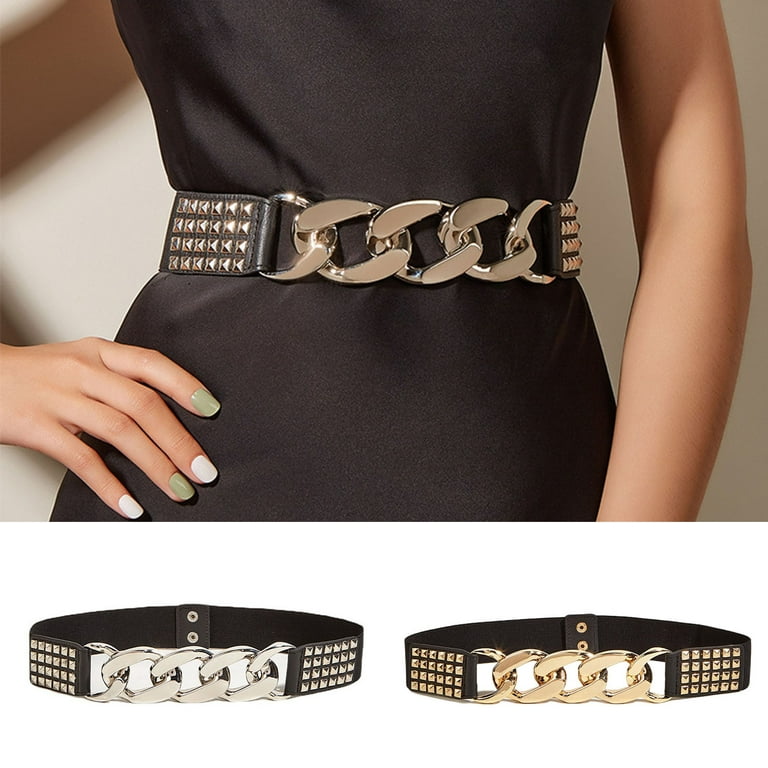 Fashion Chain Buckle Ladies Belt Women Skinny Waist Belt With