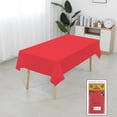 thumbnail image 1 of Linnome Rectangle Tablecloth Plastic Fiber 4 Colors Available 72x54 Inches Washable for Home Pub Restaurant Red, 1 of 6