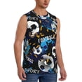 thumbnail image 2 of Bingfone Football Pattern Men's Tank Tops Workout Sleeveless Tee Shirts Running Beach Tanks for Men-Small, 2 of 8