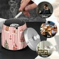 thumbnail image 4 of Yayeee Ashtray with Lid for Cigarette Smokeless Stainless Steel Home Ash Holder, White Gingerbread Houses, 4 of 7