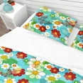 thumbnail image 4 of Designart 'Vivid Blue Floral Pattern' Bohemian & Eclectic Duvet Cover Set, 4 of 4