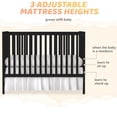thumbnail image 4 of SESSLIFE 5-In-1 Convertible Crib, Black Baby Bed, Converts from Baby Crib to Toddler Bed, Fits Standard Full-Size Crib Mattress(Not Included), 4 of 10
