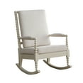thumbnail image 2 of ACME Tristin Rocking Chair, Cream Fabric & White, 2 of 5
