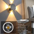 thumbnail image 5 of Lámpara de pared interior al aire libre a prueba de agua Ip66 Aplique de pared moderno Iluminación de pared LED para sala de estar Pasillo Pared exterior Deco 2800k Blanco cálido (1 paquete) Kuyhfg Sin marca, 5 of 5
