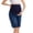 Dark Blue, variant on Floleo Women Full Over Belly Support Stretch Denim Maternity Bermuda Shorts Functional Pocket Knee Length Pregnancy Jean Shorts for Summer Daily Outfits(Black,XL)