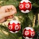 thumbnail image 4 of 30/6 piezas de bolas de Navidad con purpurina, adornos rojos y blancos para colgar en el árbol de Navidad, decoración para fiesta de Año Nuevo en el hogar, regalo de bola de Navidad, 4 of 5