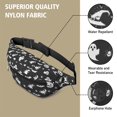 thumbnail image 5 of Fanny Pack Black Halloween Ghost Pumpkin Pattern Waist Pack Bag,Running Cross Bag,Waterproof Large Fanny Packs for Women Men for Travel Running Hiking Cycling, 5 of 6