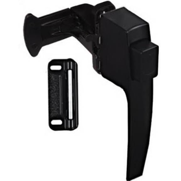 N178-392 Satin Black Push Button Latch