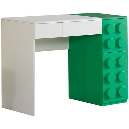 Acme Playground Kids Desk In White And Green Walmart Com