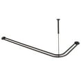 thumbnail image 4 of Utopia Alley Rustproof Wall Mounted Aluminum Double L Shaped Shower Curtain Rod 72" L x 31.7" W, with 24 Shower Hooks included & Ceiling Support , Wall Mounted, Oil Rubbed Bronze, 4 of 11