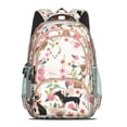 thumbnail image 2 of Chihuahua and Flower Backpack for School,Cute School Bag,Schoolbag with Adjustable Shoulder Straps & Padded Back,16.9 Inch, 2 of 5