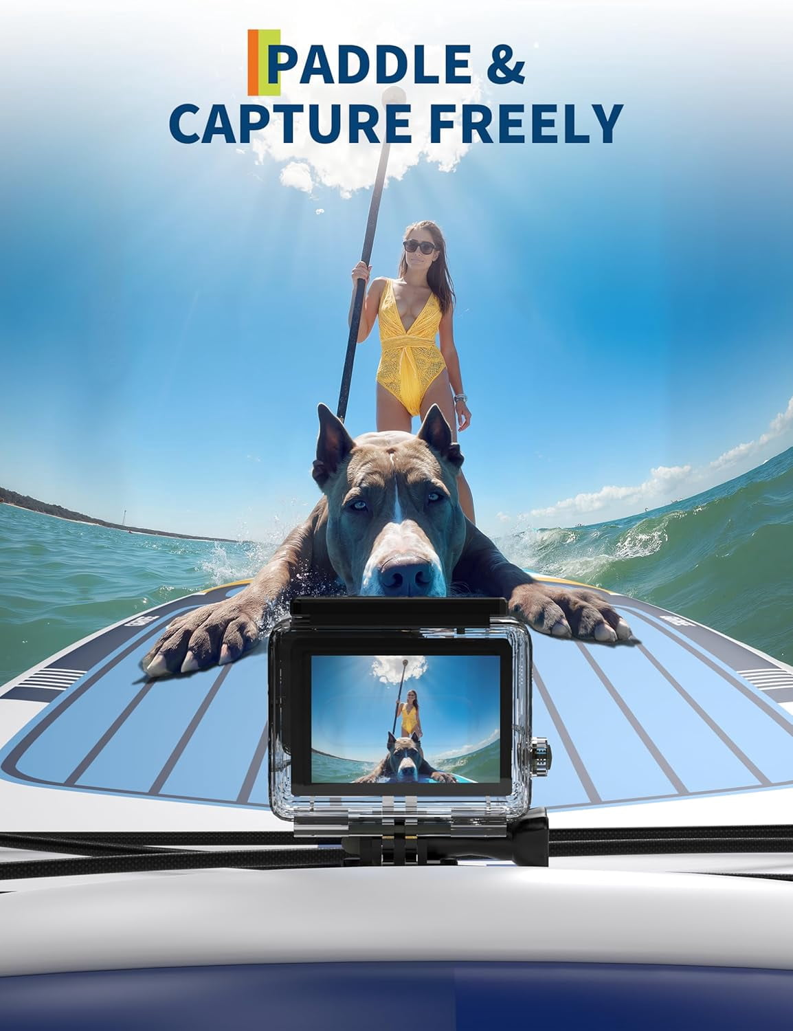 Kicctian 10.6ft Inflatable Stand Up Paddle Board, Non-Slip EVA Deck, 6'' Thick, with Full Accessories for Adults