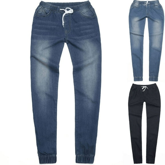 Bovxnpu Fall Womens Pants Plus Size, Women's Jeans High Waisted Stretchy Straight Leg Loose Trendy Denim Pants Business Casual Pants XL