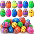 thumbnail image 2 of Easter Eggs 48 Pack Plastic Fillable Egg,Hinged Snap Closure Easter Egg Hunt Basket Stuffer,Reusable Empty Egg Shell for Candy Toy Gift,DIY Craft Decoration Party Favor Classroom Prize Supplies, 2 of 9
