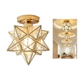 thumbnail image 3 of PVC Semi Flush Mount Wall Lamps Flush Mount Golden transparent, 3 of 8